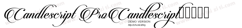 Candlescript Pro字体转换